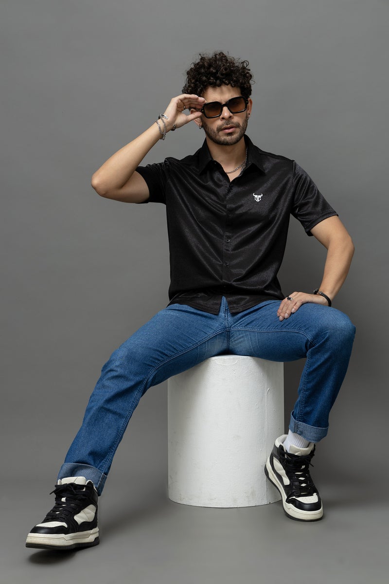 Go Devil Logo Printed Black Shirt for Men - Image 4